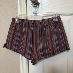 Colorful striped shorts